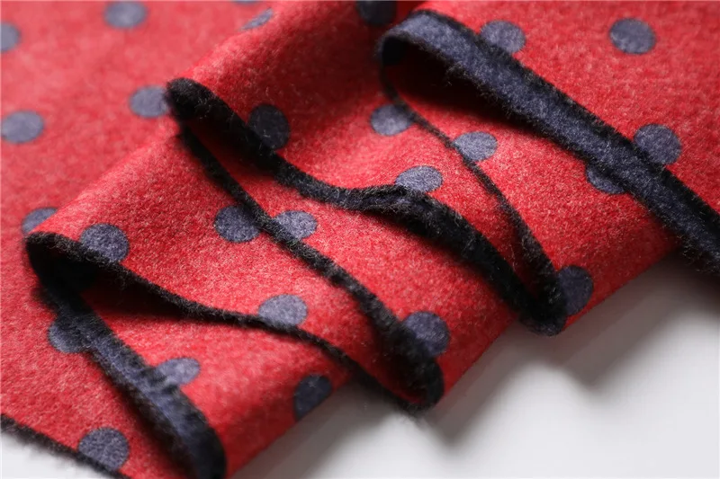 Dot Print Cashmere Scarf Women Thick Warm Shawls and Wraps Winter Scarves Long Pashmina Fashion Tassels Neck Scarfs Hijab Femme