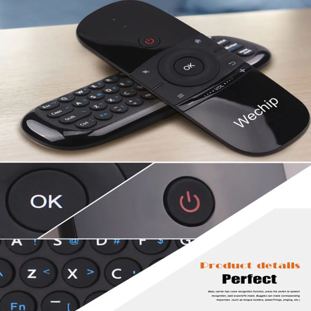 W1 Wechip Air Remote Keyboard mouse 2,4 ГГц Беспроводная мышь ручной тачпад контроллер для ТВ-бокса Мини ПК PK I8 H18 H20