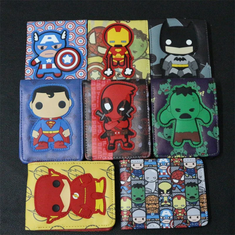 Мстители DC Marvel Супер Герои Бэтмен Супермен флэш Q версия игрушки кошельки с