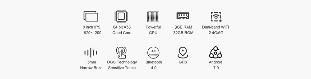 Teclast P80 Pro планшетный ПК 8,0 ''Android 7,0 MTK8163 четырехъядерный 1,3 ГГц 3 Гб ram 16 Гб/32 ГБ eMMC rom двойная камера двойная WiFi HDMI