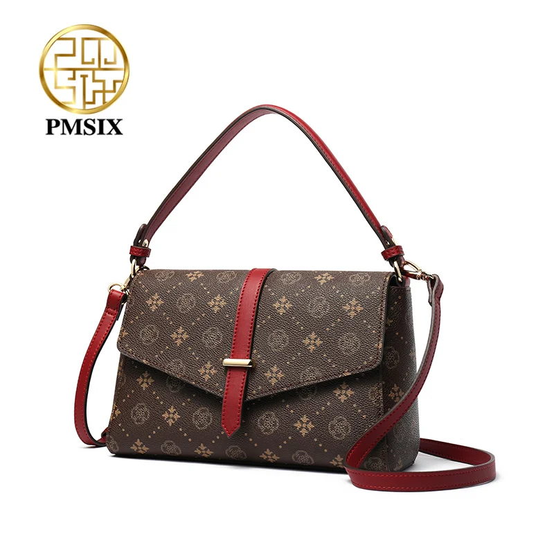 Простые винтажные маленькие женские сумки PMSIX с цветочным принтом уличная мода