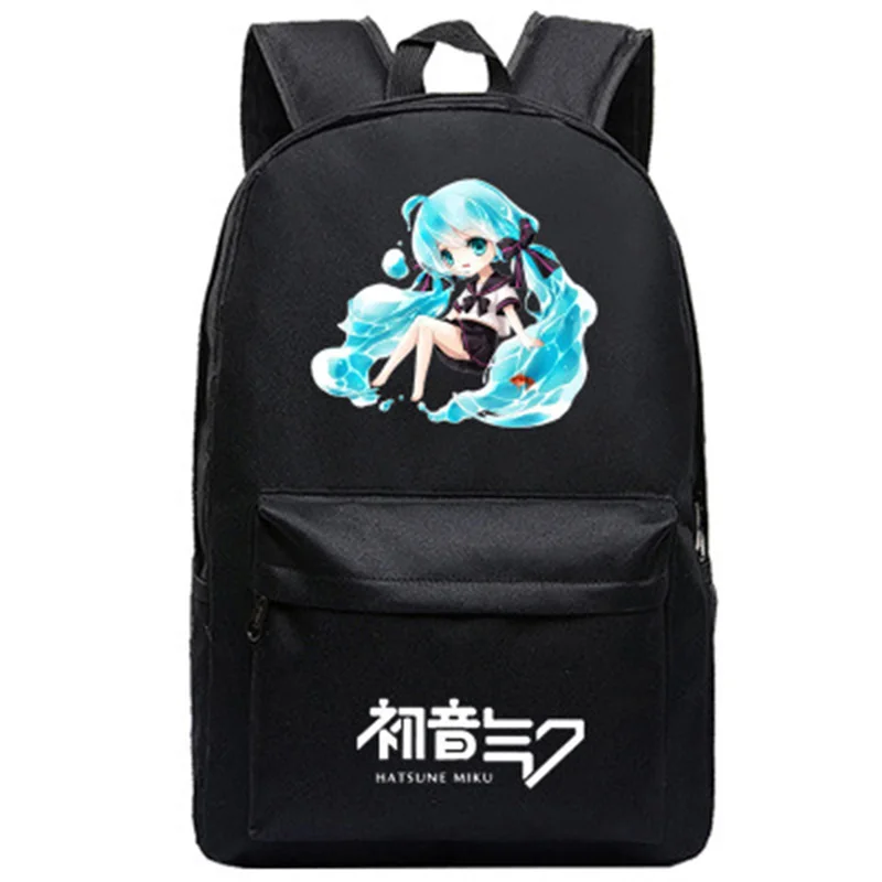 Hatsune рюкзак с Miku аниме-сумки для школьников школьные сумки для мальчиков и девочек рюкзак для путешествий сумка для ноутбука Mochila - Цвет: 013