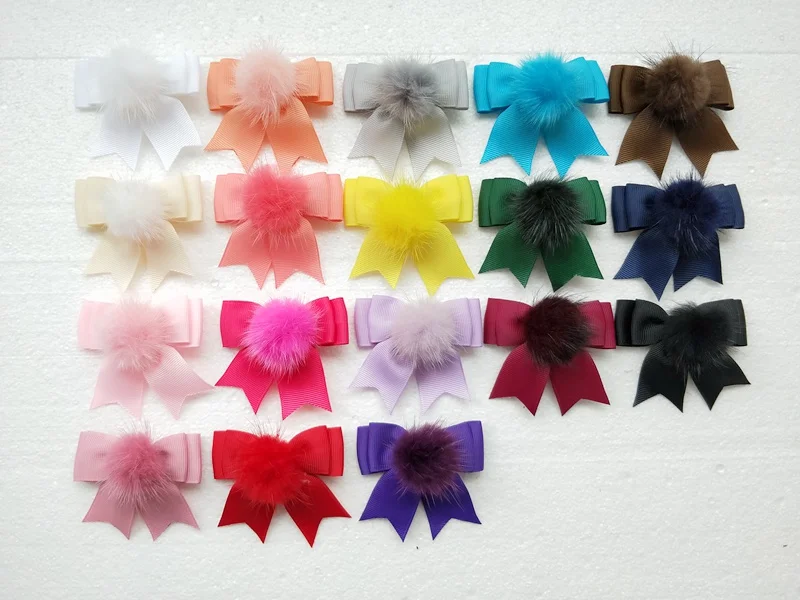 Hi-Q 2 5 &quotаксессуары для волос девочек заколки с меховым помпоном помпон милые