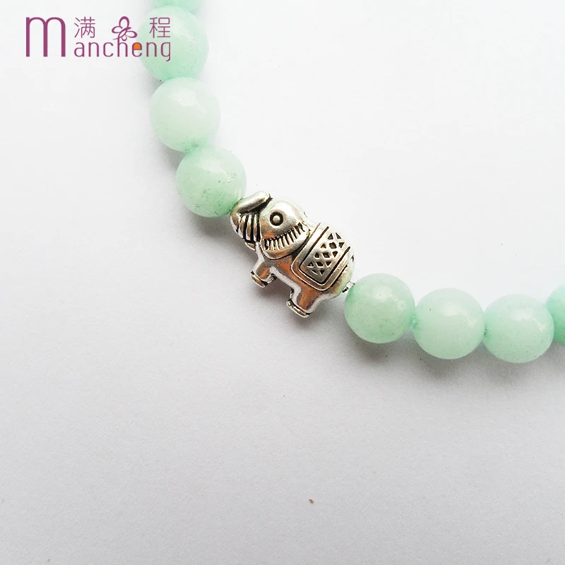 Для мужчин и женщин 6 мм натуральный синий амазонит камень браслет для с