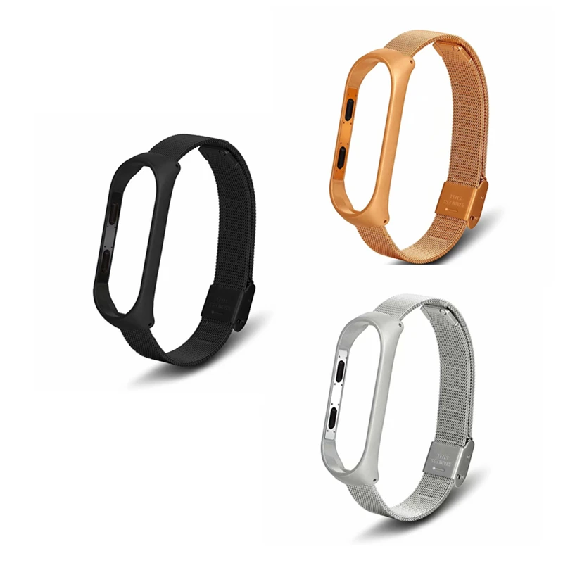 Металлический браслет FIFATA для Xiaomi Mi Band 3 ремешок из нержавеющей стали Miband Смарт