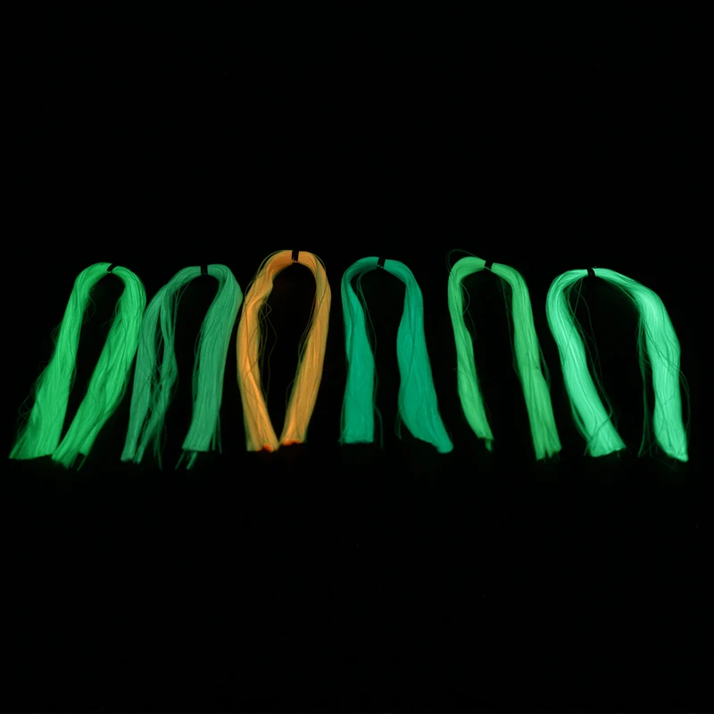 6Color Assorted Royal Sissi Luminescent Minnow Fiber for Fly Tying Glow in the Dark Materials