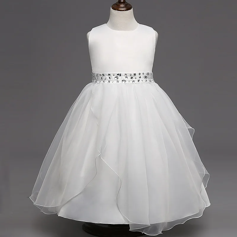 Новые брендовые Платья с цветочным узором и поясом для девочек праздничное