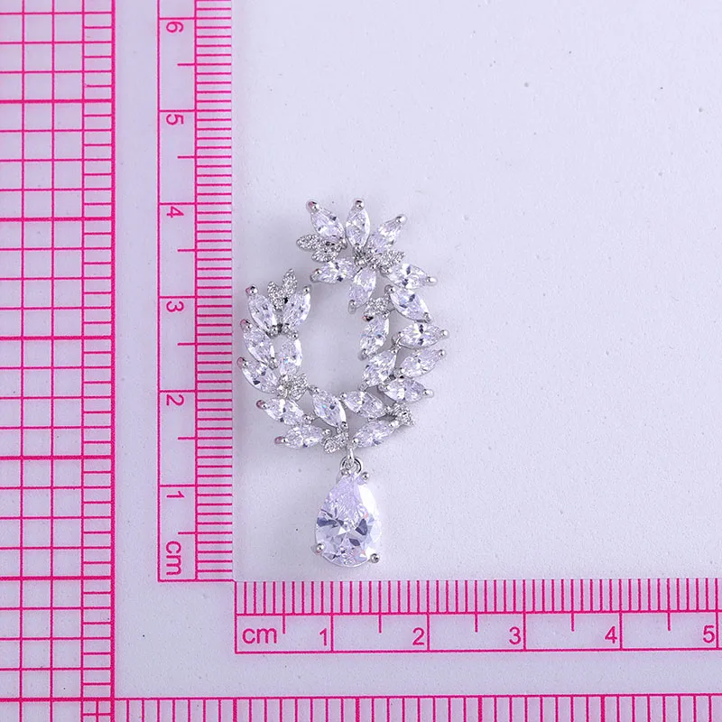 New design luxury best micro pave water drop zircon earrings for women high quality fashion jewelry party/wedding | Украшения и