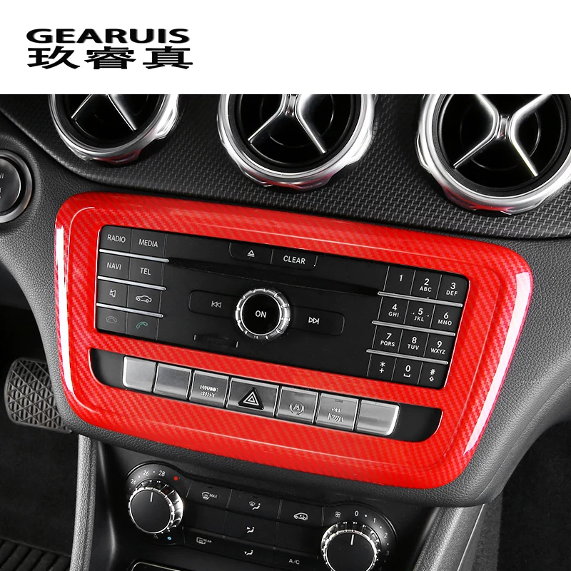 Стайлинг автомобиля карбоновая центральная консоль CD панель рамка