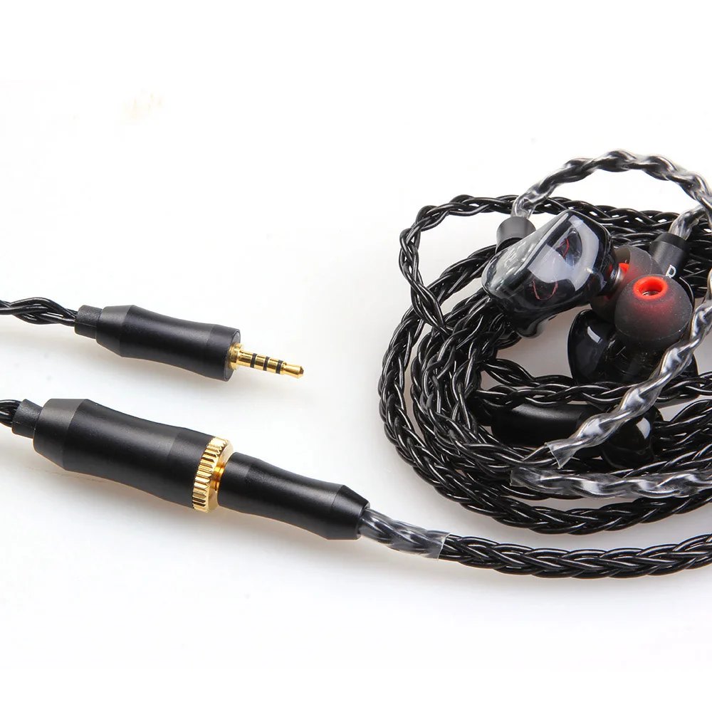 4-х ядерный монокристаллический Медь посеребренный браслет Кабо сбалансированный аудио адаптер Мужской кабель для преобразования энергии стерео аудио кабель наушников для замены