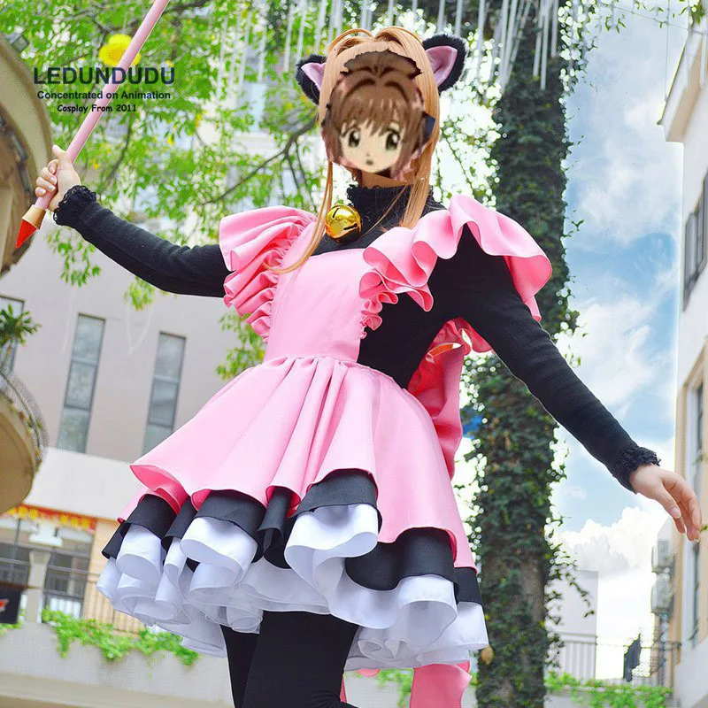 Новинка 2017 карточный чехол косплей костюмы сакуры милая карточка с кошкой Сакура