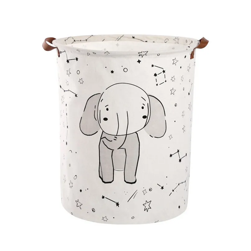 Корзина для хранения из хлопка и льна водонепроницаемая с полиэтиленовым