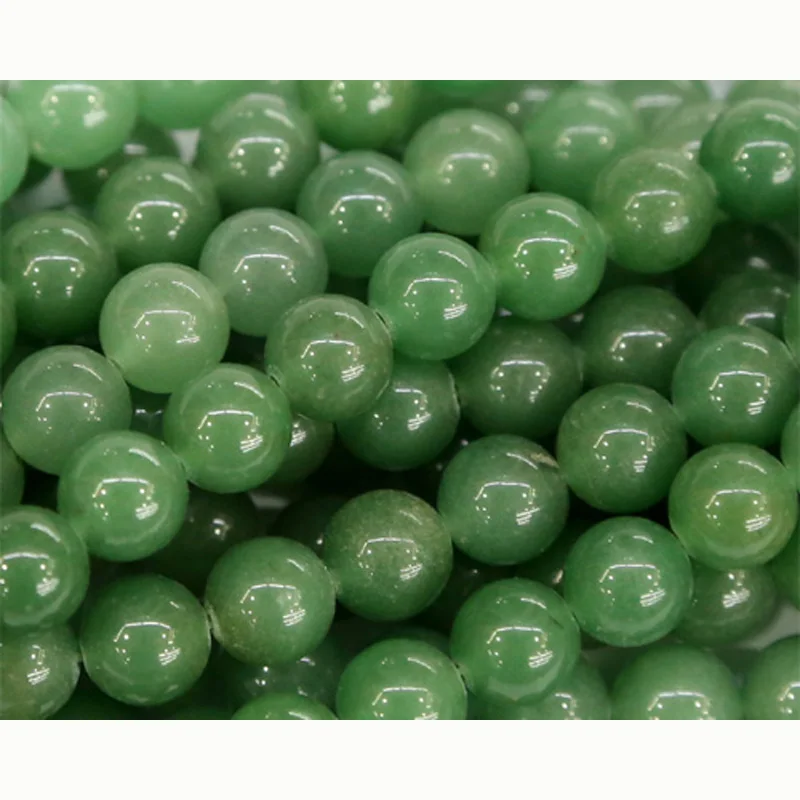 Натуральный зеленый авантюрин нефрит круглые свободные камни бисер 3 18 мм