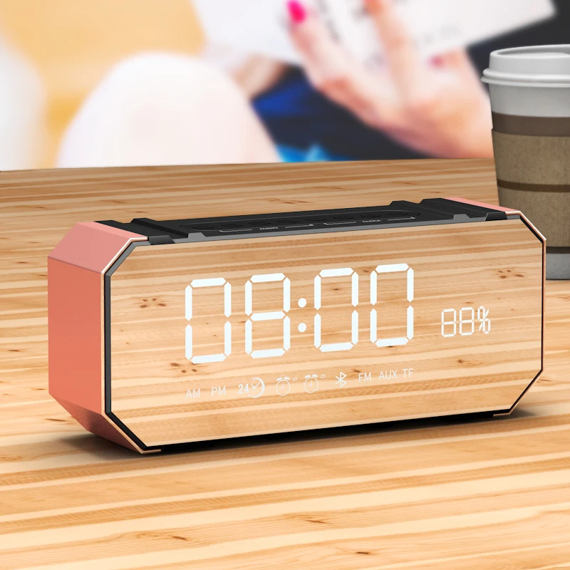 

Alarm Clock LED Reloj Digital Benfica Table Talking Grabber Multi-Function Audio Desktop Despertador Proyector Electronic
