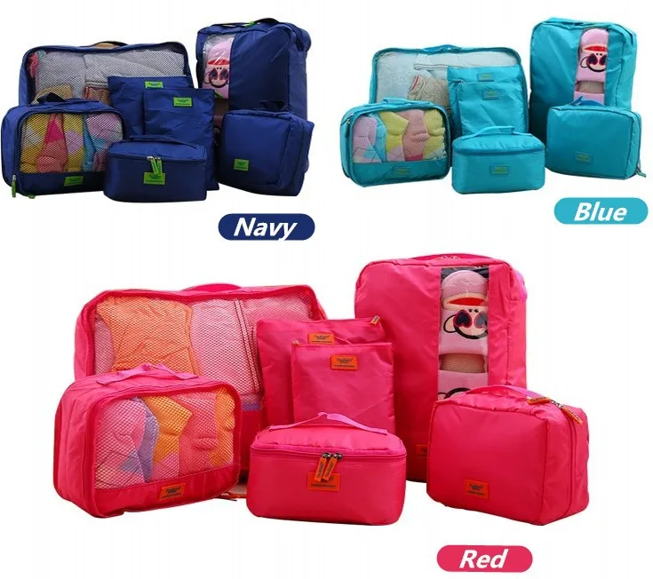 7 шт./компл. фирменная дорожная Сетчатая Сумка для хранения водонепроницаемая