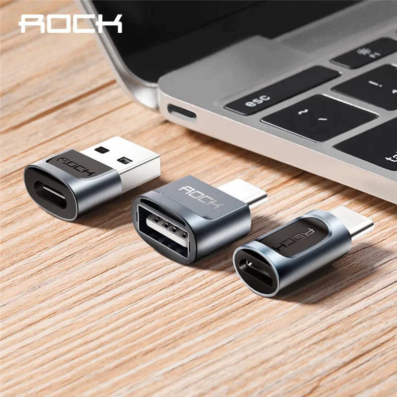 Micro USB адаптер ROCK USB-C 3 1 OTG конвертер Type-c переключатель для Android смартфонов зарядное