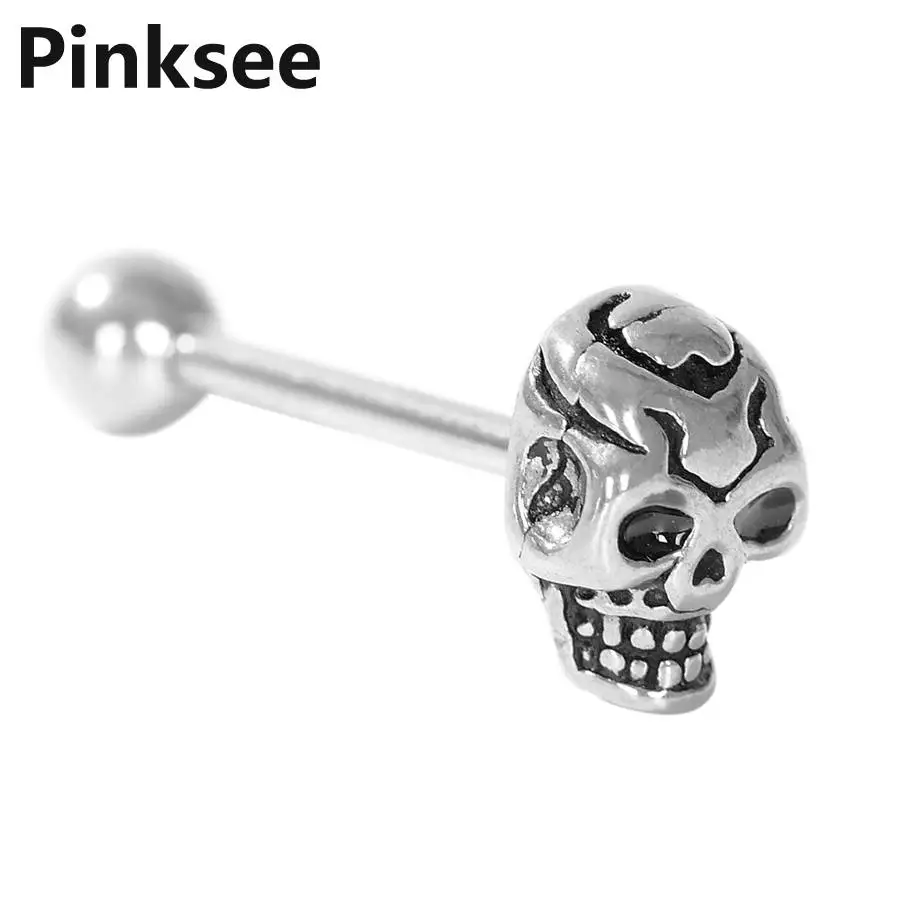 Мужской Пирсинг из нержавеющей стали колечки для губ и с черепом|Украшения тела| |