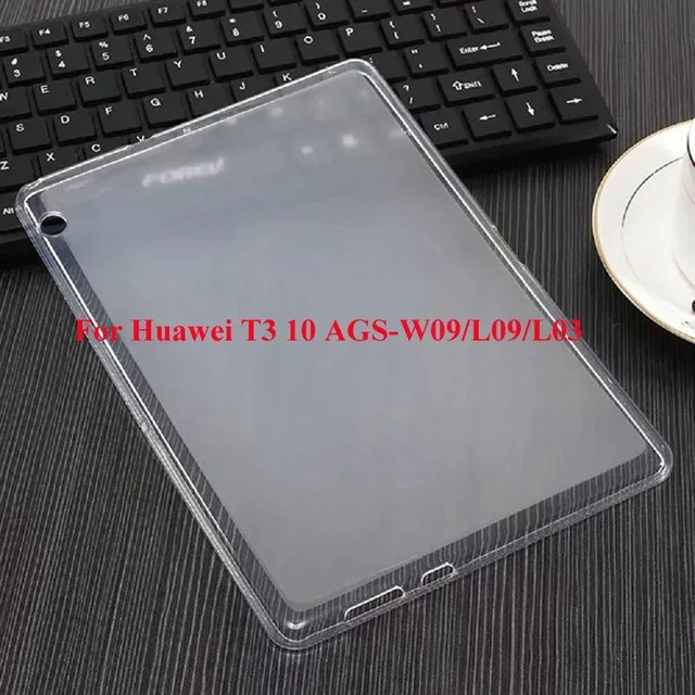 TPU Чехол для планшета huawei MediaPad T3 10, тонкий чехол-подставка для T3, 9,6 дюймов, Honor Play Pad, 2 AGS-L09, AGS-L03, W09 Чехол+ пленка+ ручка - Цвет: TPU