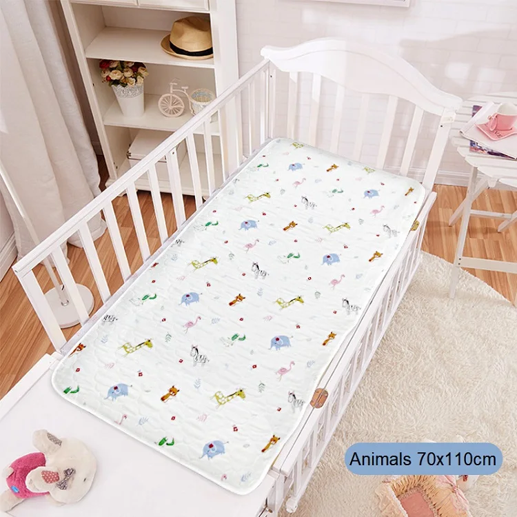 Animals 70X110cm Водонепроницаемый подгузник детские пеленки пеленка для младенцев портативный пеленальный коврик детский клатч урологические прокладки мочи матрас простыня - Цвет: Animals 70X110cm