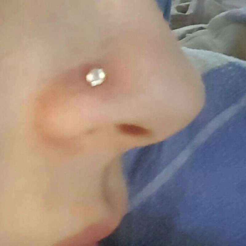 Модные 3 мм циркониевые стразы шпильки для носа крючки кольца пирсинг ювелирные