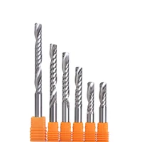 5pcs shank 4mm 5mm 6mm 8mm 18 high quality carbide cnc router bits one single flute end mill tools milling cutter cel 17 62mm