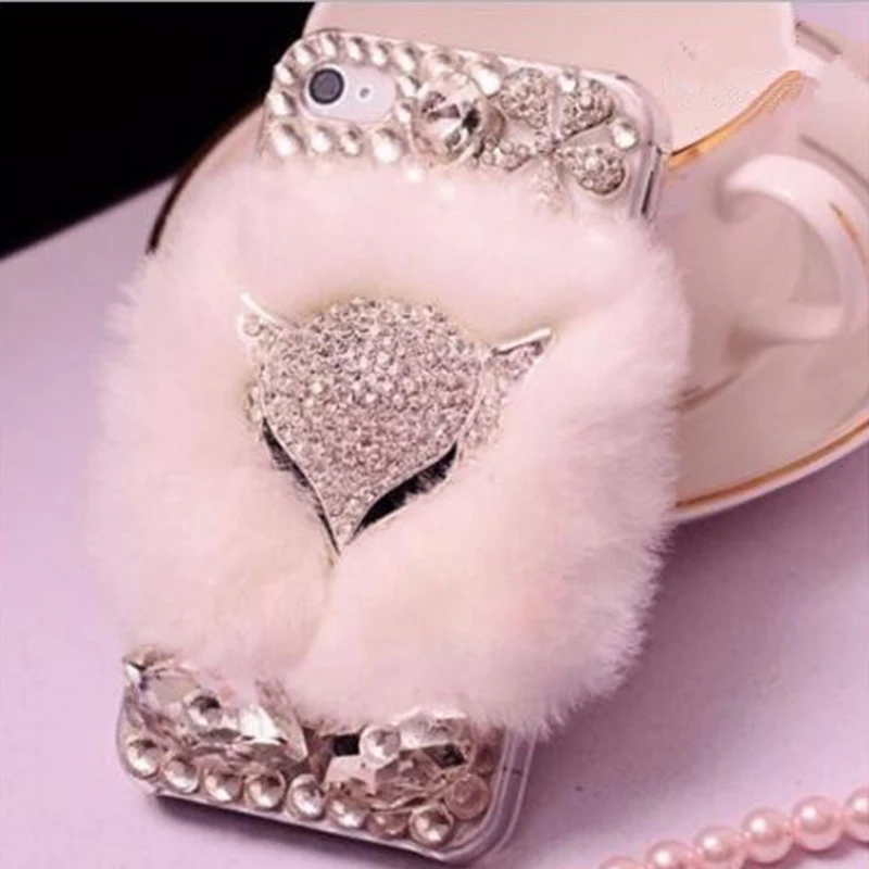 XINGDUO for samsung galaxy s8 s7 edge phone case Crown Tiger Pearl Swan Rabbit Fur cover iphone x 8 plus7 7plus 6 6s |