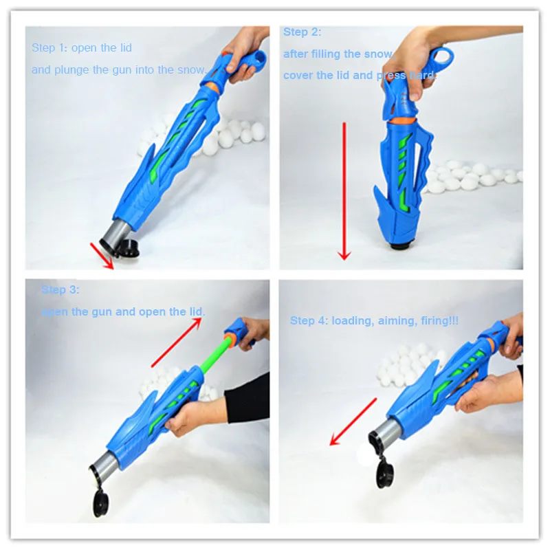 Зимняя игра в снег EVA игрушечный пистолет снежок игрушки для улицы снежный шар