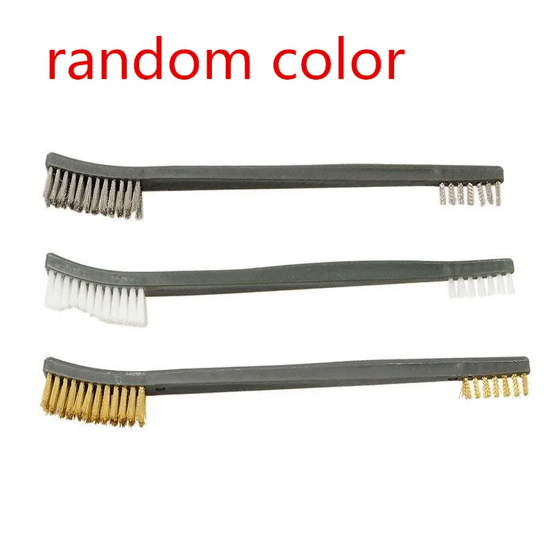 random color Airsoft 1 шт./компл. пистолет набор чистящих средств для ухода за щетка Зубная щетка с двумя головками и винтовки для пистолета, ружья Принадлежности для охоты тактический пистолет щетка для чистки инструмента - Цвет: random color