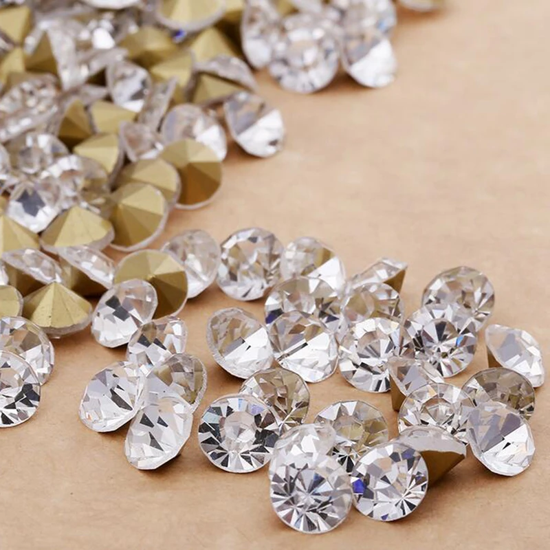 1400 шт SS22 5 мм Стразы точечный дизайн ногтей свободные бусины металлические стразы