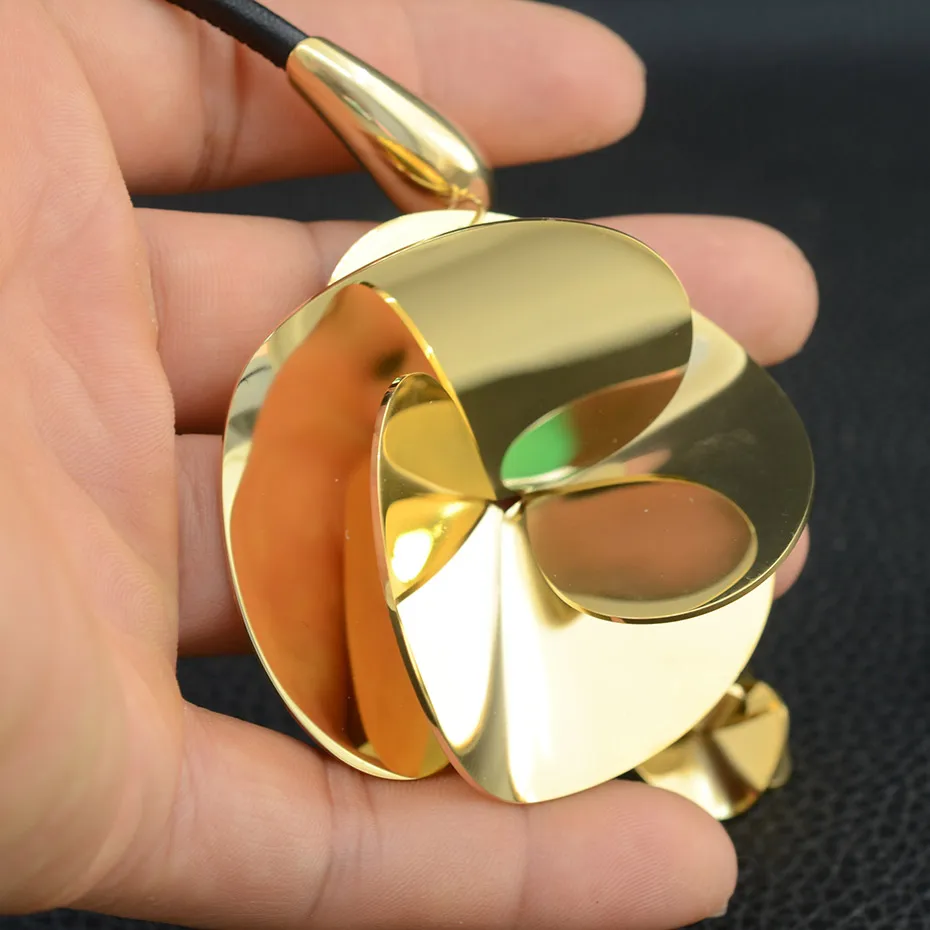 Женский комплект украшений ожерелье из нержавеющей стали 45 см с большим цветком