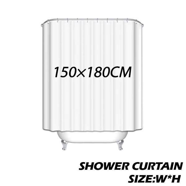Curtain-150X180CM 3D белая роза наборы аксессуаров для ванной комнаты наружные тканевые Современные кольца женские домашние милые классные душевые наборы занавесок с ковриками и полотенцами - Цвет: Curtain-150X180CM