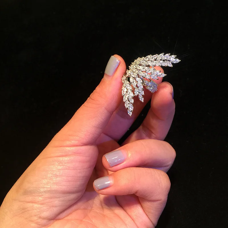 style 1 Bilincolor серебряный цвет белый кристалл cz большая мода Открытое кольцо для женщин - Цвет основного камня: style 1