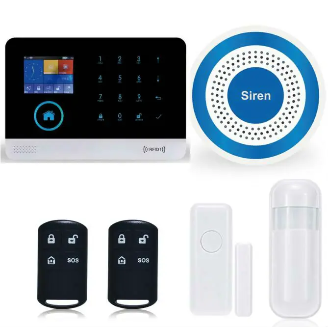 YB103201 Yobang безопасность умный беспроводной магазин дома Alarmsysteem wifi/GSM/GPRS Интранет охранная сигнализация с 2шт RFID брелоками - Цвет: YB103201