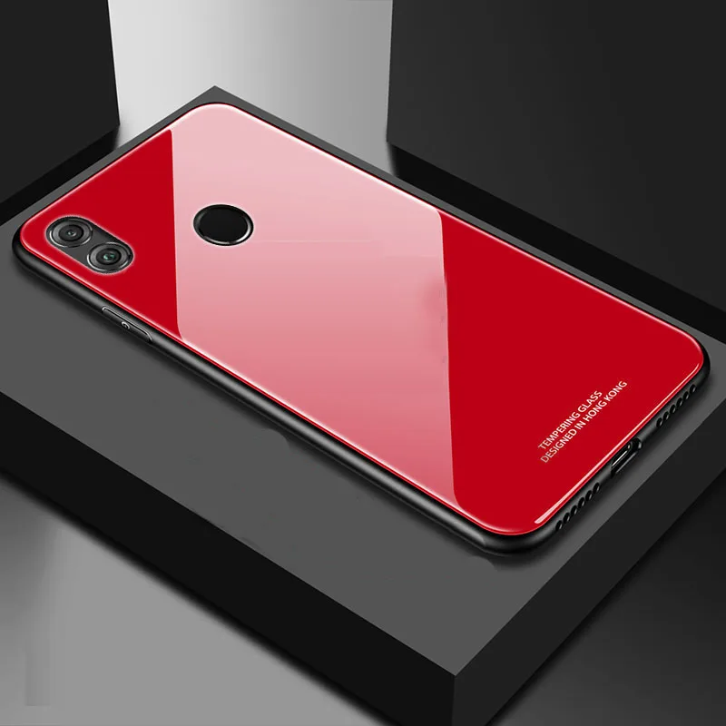 red SemgCeKen роскошный стеклянный зеркальный чехол для huawei nova 3 3e 3i 2i 4 4e 5 5i pro 5pro силиконовый 3d Жесткий чехол для телефона etui - Цвет: red