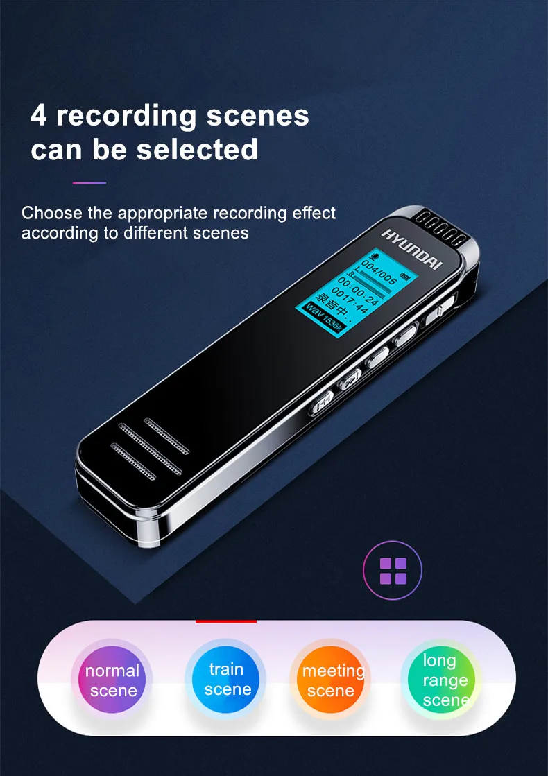Yescool K701 Диктофон профессиональный цифровой диктофон долгое время скрытый подслушиватель denoise Flac без потерь Hifi мини MP3