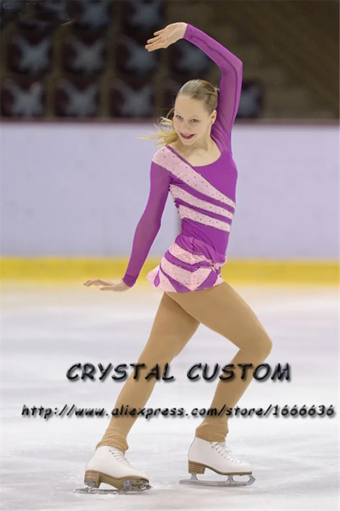 

Crystal Custom Figure Skating Dresses For Girls Graceful New Brand Ice Skating Dresses For Competition DR4331