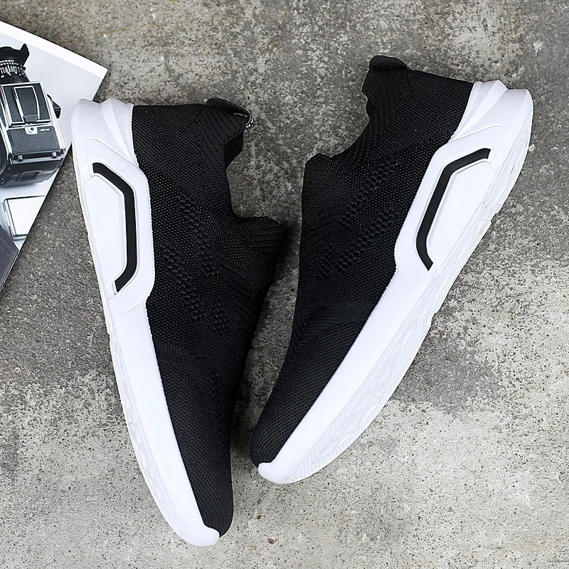 Brand Summer Men Socks Sneaker Breathable Mesh Male Casual Shoes Slip on Sock Loafers Boys Super Light Trainers | Обувь