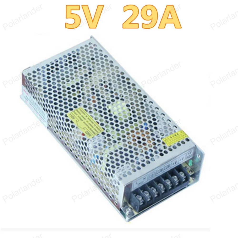 

Best quality Switching Power Supply Driver 145W 5V 29A for LED Strip AC 100-240V Input to DC 5V free shipping