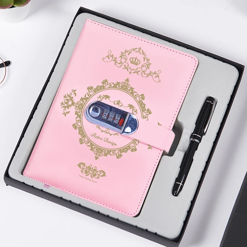 Новый дневник с кодовым замком кожаная записная книжка 140 листов блокнот