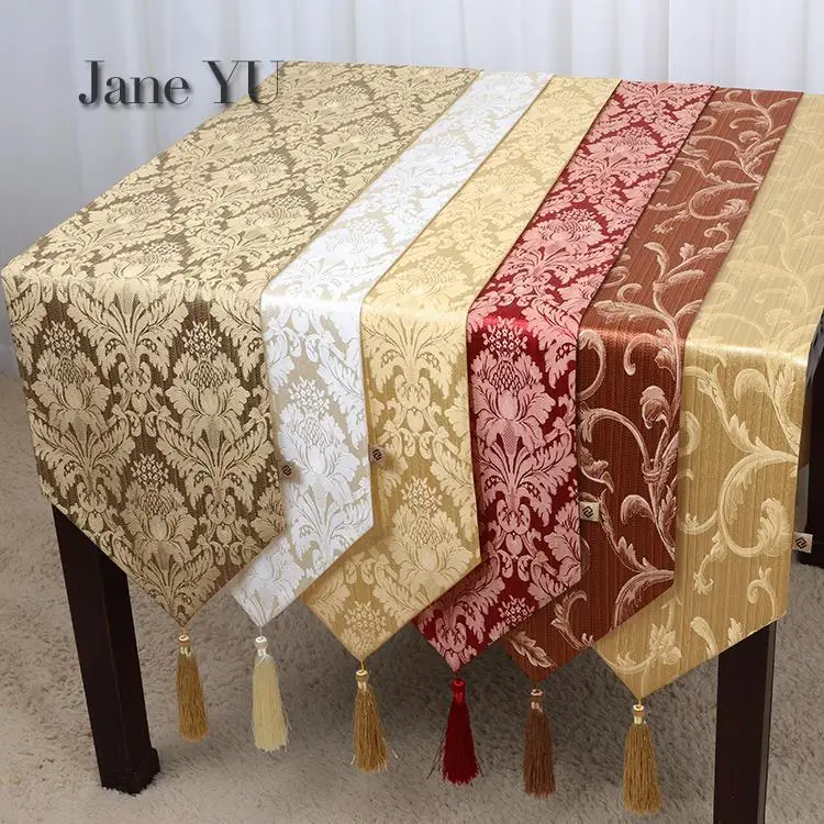 JaneYU Table Flag New Chinese Modern Simple Style Classical Restoration Tea Cloth Art Embroidery Hemp | Дом и сад