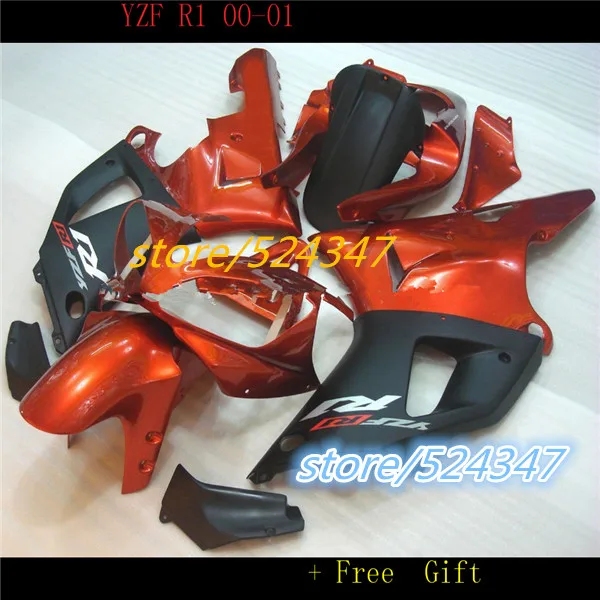 

Hey-For YZFR1 2000 2001 orange black 00-01 YZF1000 2000 2001 R1 YZF R1 YZF1000 2000-2001 Fairing Set Plastic for Yamaha
