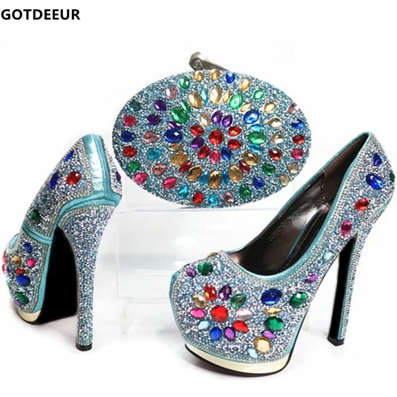 Свадебные туфли и сумочка в африканском стиле комплект из обуви сумки 2018