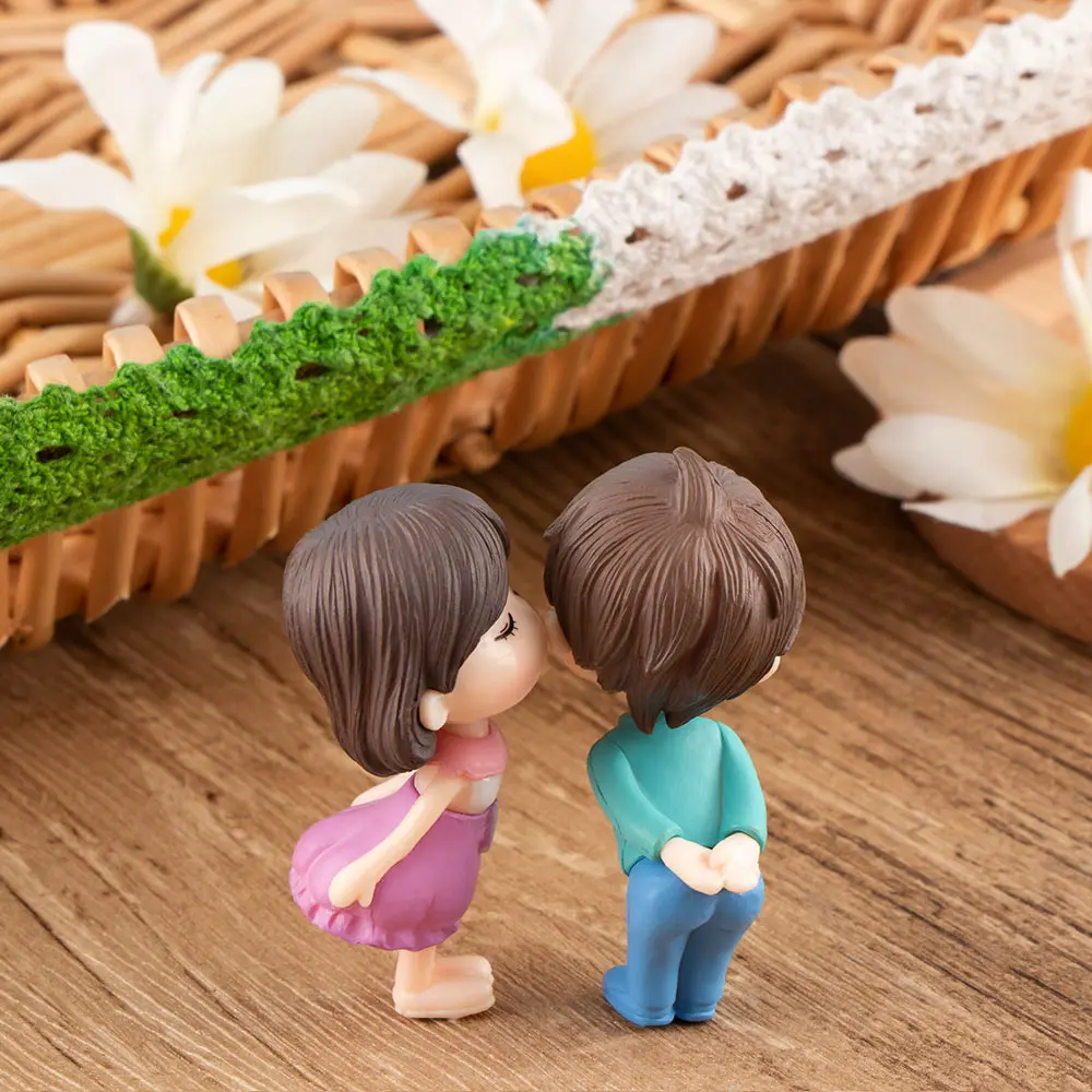 Романтические фигурки для пар милые свадебные куклы с поцелуями мальчиков и