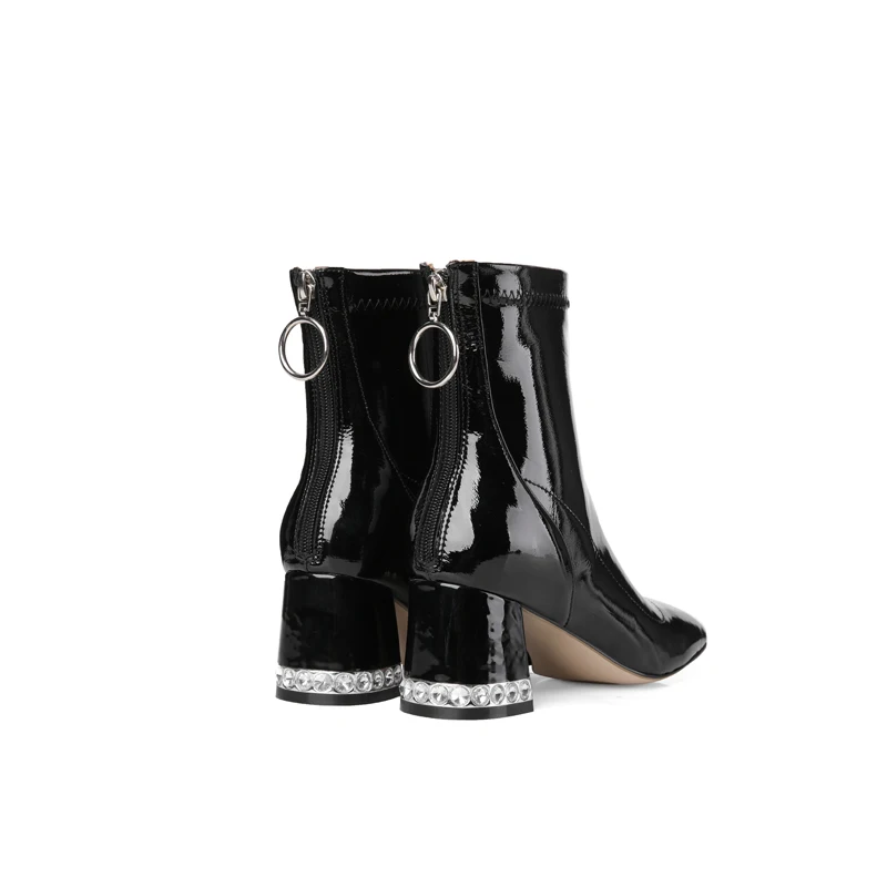 Arden Furtado/2018 Модные ботильоны на не сужающемся книзу массивном каблуке 6 см Женские