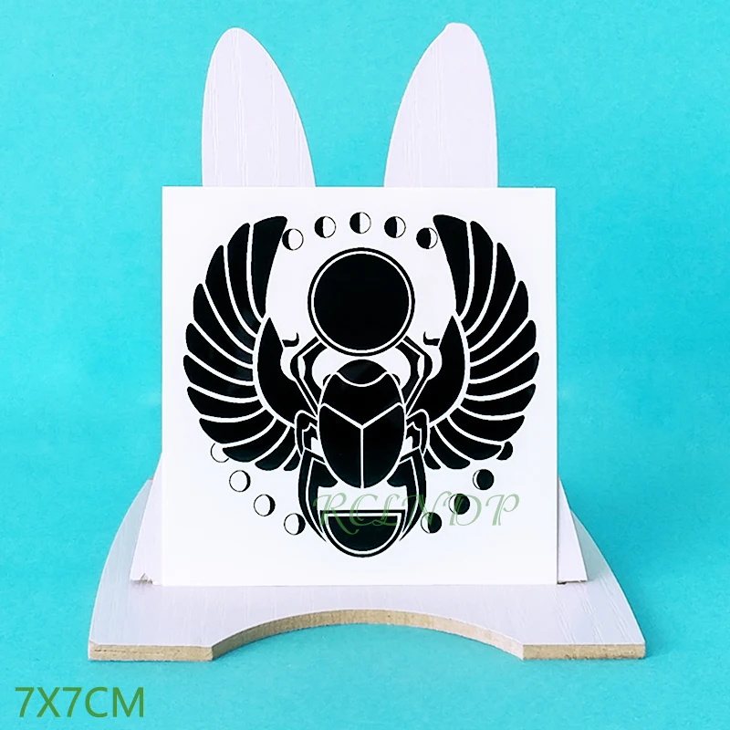 Waterproof Temporary Tattoo Sticker Ancient Egypt dung chafer tumblebug Fake Tatto Flash Tatoo Tatouage hand foot For Men Women | Красота и
