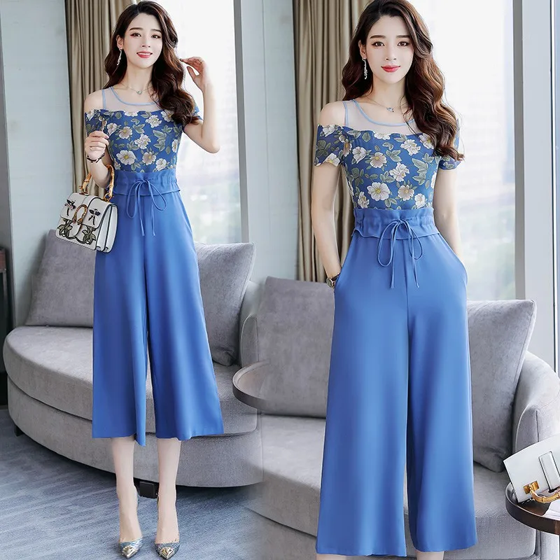 Женские шифоновые комбинезоны размера плюс 4xl кружевные лоскутного покроя