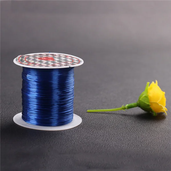 1 рулон 10 м Multi-Цвета сильный эластичный провод/шнур/String/резьба для DIY Браслеты ювелирных изделий Аксессуары - Цвет: dark blue