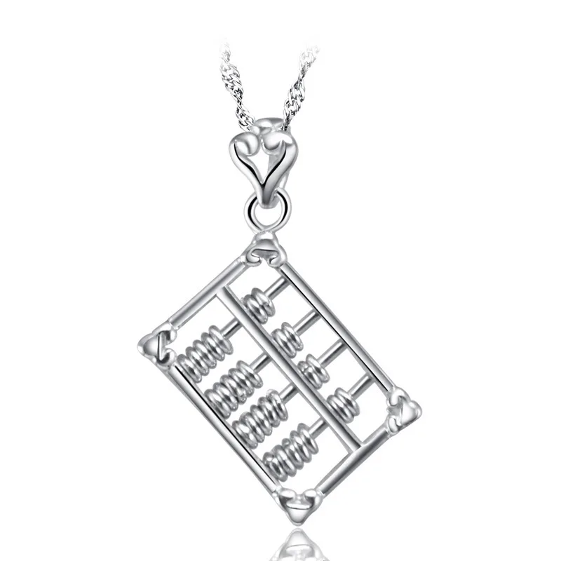 AAA 100% Silver 925 Pendant Necklace Sterling Sliver Jewelry Ancient Abacus Necklaces &amp Pendants Christmas Gift | Украшения и
