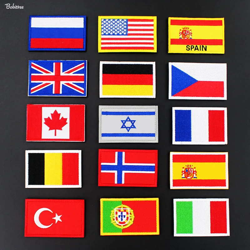 США Испания Италия Германия Франция Россия флаг значки палка на открытом воздухе