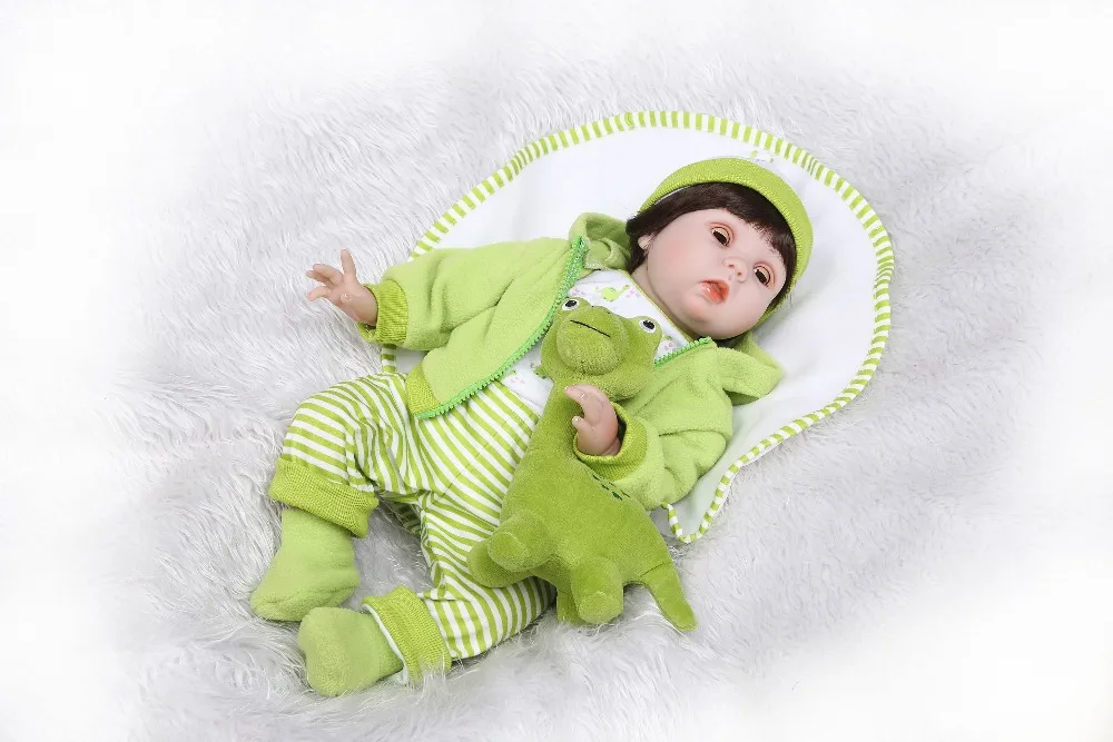 NPK 55 см Силиконовые реборн Детские куклы мигает adora кукла Playmate для девочек boneca reborn Игрушки для девочек Bebes reborn